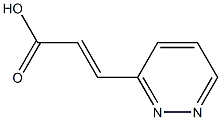 (E)-3-(3-ピリダジニル)アクリル酸 化学構造式