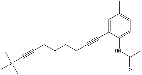 N-[4-Methyl-2-(8-trimethylsilyl-1,7-octadiynyl)phenyl]acetamide 结构式