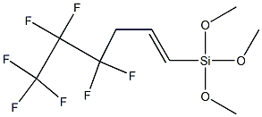 1-[トリメトキシシリル]-4,4,5,5,6,6,6-ヘプタフルオロ-1-ヘキセン 化学構造式