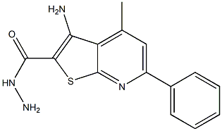 3-Amino-4-methyl-6-phenylthieno[2,3-b]pyridine-2-carbohydrazide Struktur