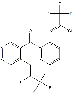 (2-クロロ-3,3,3-トリフルオロ-1-プロペニル)フェニルケトン 化学構造式