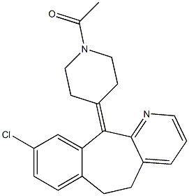 5,6-Dihydro-11-(1-acetyl-4-piperidinylidene)-9-chloro-11H-benzo[5,6]cyclohepta[1,2-b]pyridine,,结构式