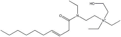 2-[N-Ethyl-N-(3-decenoyl)amino]-N,N-diethyl-N-(2-hydroxyethyl)ethanaminium Structure