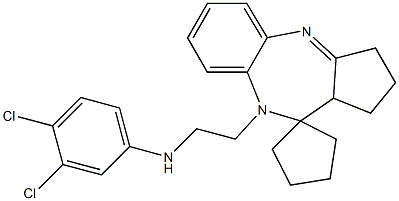 9-[2-(3,4-Dichloroanilino)ethyl]-1,2,3,9,10,10a-hexahydrospiro[benzo[b]cyclopenta[e][1,4]diazepine-10,1'-cyclopentane] Structure