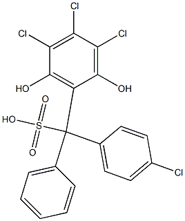 (4-Chlorophenyl)(3,4,5-trichloro-2,6-dihydroxyphenyl)phenylmethanesulfonic acid