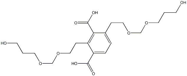 2,4-Bis(8-hydroxy-3,5-dioxaoctan-1-yl)isophthalic acid Structure