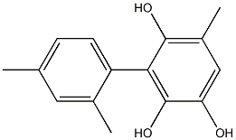 5-Methyl-3-(2,4-dimethylphenyl)benzene-1,2,4-triol Struktur