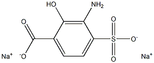 3-Amino-4-sulfosalicylic acid disodium salt Structure