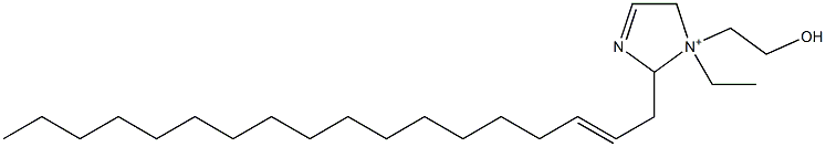 1-Ethyl-1-(2-hydroxyethyl)-2-(2-octadecenyl)-3-imidazoline-1-ium 结构式