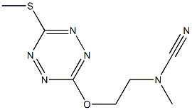 6-[2-(Methylcyanoamino)ethoxy]-3-methylthio-1,2,4,5-tetrazine Struktur