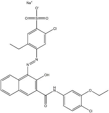 2-Chloro-5-ethyl-4-[[3-[[(4-chloro-3-ethoxyphenyl)amino]carbonyl]-2-hydroxy-1-naphtyl]azo]benzenesulfonic acid sodium salt