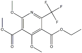 4,6-Dimethoxy-2-trifluoromethylpyridine-3,5-dicarboxylic acid 3-ethyl 5-methyl ester Struktur