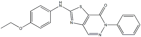 2-(4-Ethoxyphenylamino)-6-phenylthiazolo[4,5-d]pyridazin-7(6H)-one Struktur