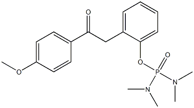 Bis(dimethylamino)[2-(4-methoxyphenylcarbonylmethyl)phenoxy]phosphine oxide,,结构式