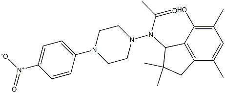 2,3-Dihydro-3-[[4-(4-nitrophenyl)-1-piperazinyl]acetylamino]-2,2,5,7-tetramethyl-1H-inden-4-ol