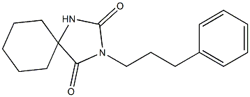 3-(3-Phenylpropyl)-2,4-dioxo-1,3-diazaspiro[4.5]decane Structure