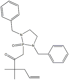 1,3-Dibenzyl-2-(3,3-dimethyl-2-oxo-5-hexenyl)-1,3,2-diazaphospholidine 2-oxide Structure