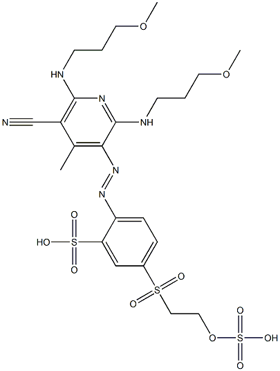 2-[[5-Cyano-2,6-bis[(3-methoxypropyl)amino]-4-methyl-3-pyridinyl]azo]-5-[[2-(sulfooxy)ethyl]sulfonyl]benzenesulfonic acid