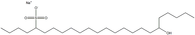 19-Hydroxytetracosane-5-sulfonic acid sodium salt,,结构式