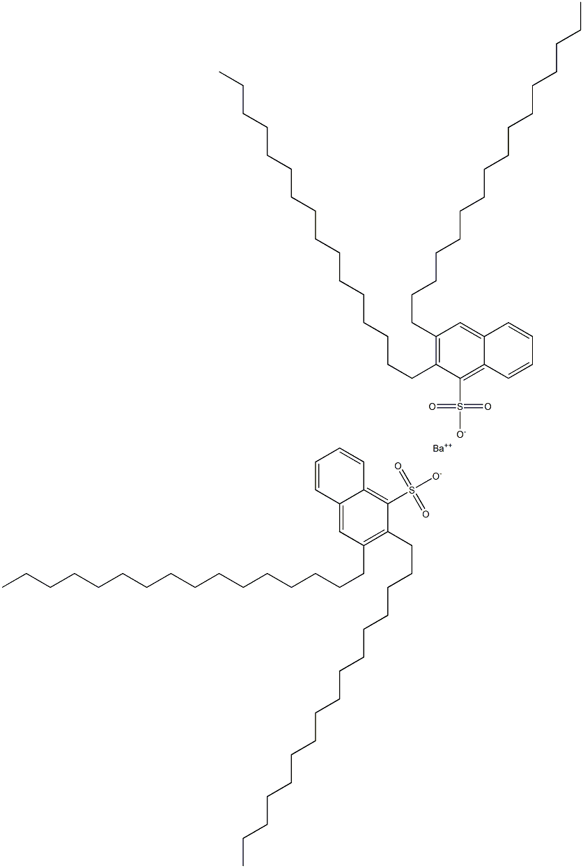 Bis(2,3-dihexadecyl-1-naphthalenesulfonic acid)barium salt,,结构式