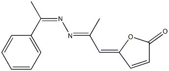 5-[2-[2-(1-Phenylethylidene)hydrazono]propylidene]furan-2(5H)-one Struktur
