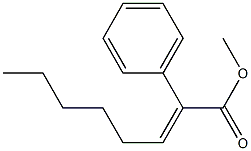 (E)-2-Phenyl-2-octenoic acid methyl ester Struktur