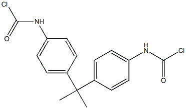 4,4'-イソプロピリデンビス[N-(クロロホルミル)ベンゼンアミン] 化学構造式