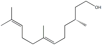 (3R,6E)-3,7,11-Trimethyl-6,10-dodecadiene-1-ol Struktur