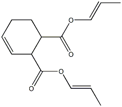 3-シクロヘキセン-1,2-ジカルボン酸ビス(1-プロペニル) 化学構造式