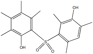 2,3'-Dihydroxy-2',3,4,4',5,6,6'-heptamethyl[sulfonylbisbenzene],,结构式