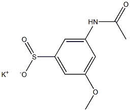 3-(Acetylamino)-5-methoxybenzenesulfinic acid potassium salt Structure