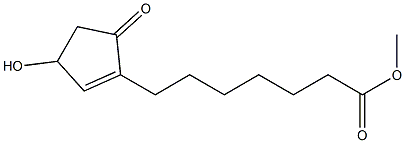 3-Hydroxy-5-oxo-1-cyclopentene-1-heptanoic acid methyl ester,,结构式