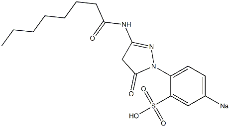 3-Octanoylamino-1-(4-sodiosulfophenyl)-2-pyrazolin-5-one,,结构式