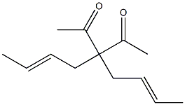 3,3-Bis[(E)-2-butenyl]-2,4-pentanedione,,结构式