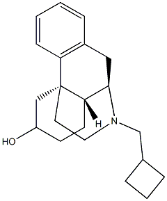 17-シクロブチルメチルモルフィナン-6-オール 化学構造式