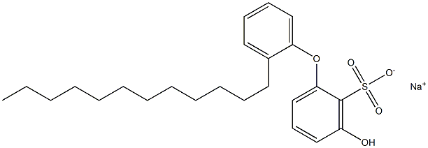 3-Hydroxy-2'-dodecyl[oxybisbenzene]-2-sulfonic acid sodium salt Struktur