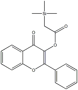 Trimethylsilylacetic acid 2-phenyl-4-oxo-4H-1-benzopyran-3-yl ester Structure