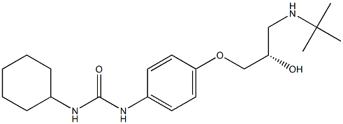 N-Cyclohexyl-N'-[4-[(S)-3-[(1,1-dimethylethyl)amino]-2-hydroxypropoxy]phenyl]urea,,结构式