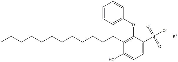 5-ヒドロキシ-6-ドデシル[オキシビスベンゼン]-2-スルホン酸カリウム 化学構造式