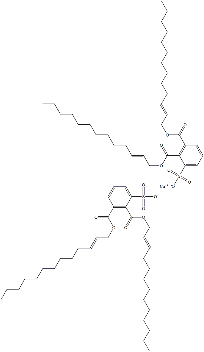 Bis[2,3-di(2-tridecenyloxycarbonyl)benzenesulfonic acid]calcium salt,,结构式