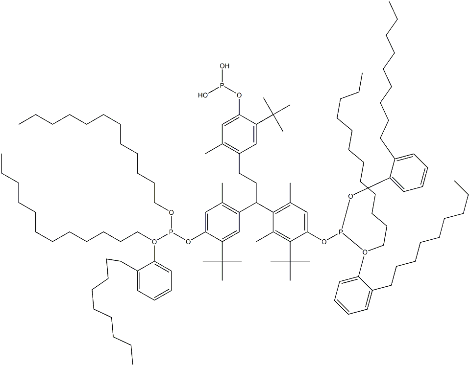 [3-Methyl-1,1,3-propanetriyltris(2-tert-butyl-5-methyl-4,1-phenyleneoxy)]tris(phosphonous acid)O,O',O''-tridodecyl O,O',O''-tris(2-nonylphenyl) ester