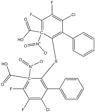 2-Carboxyphenyl(2-nitro-5-chloro-3,4-difluorophenyl) sulfide,,结构式