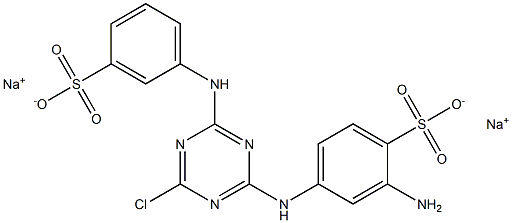 2-Amino-4-[4-chloro-6-(m-sulfoanilino)-1,3,5-triazin-2-ylamino]benzenesulfonic acid disodium salt