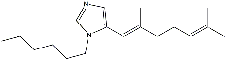 1-Hexyl-5-[(E)-2,6-dimethyl-1,5-heptadienyl]-1H-imidazole 结构式