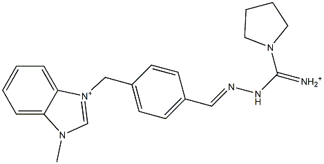 1-Methyl-3-[4-[2-[iminio(1-pyrrolidinyl)methyl]hydrazonomethyl]benzyl]-1H-benzimidazol-3-ium