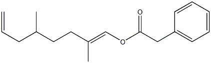 Phenylacetic acid 2,5-dimethyl-1,7-octadienyl ester Structure