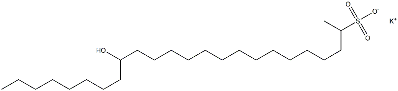 16-Hydroxytetracosane-2-sulfonic acid potassium salt Struktur