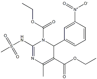 3,4-Dihydro-2-methylsulfonylamino-4-(3-nitrophenyl)-6-methylpyrimidine-3,5-dicarboxylic acid diethyl ester