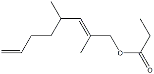 Propionic acid 2,4-dimethyl-2,7-octadienyl ester Structure