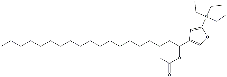 Acetic acid 1-[5-(triethylsilyl)-3-furyl]nonadecyl ester,,结构式
